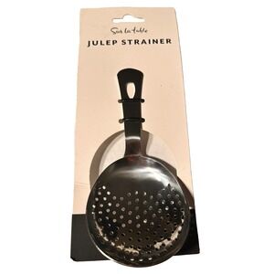 Sur La Table Cocktail Strainer Julep Strainer Slotted‎ Spoon Stainless Steel NEW